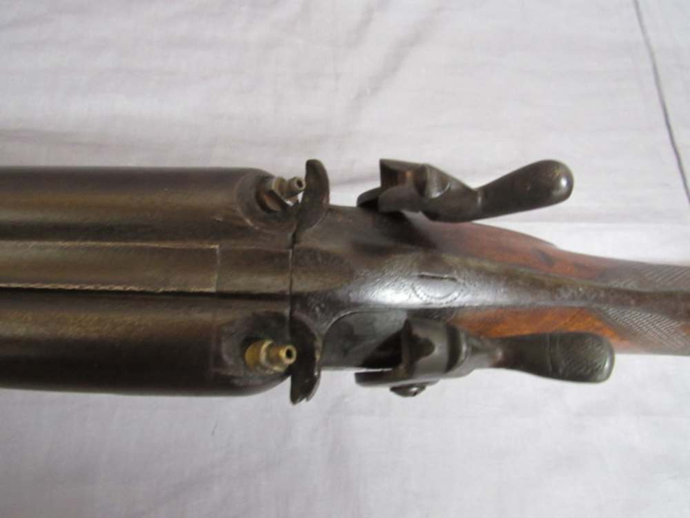 W & C SCOTT & SON DOUBLE BARREL SHOTGUN 10 GAUGE Percussion Cap Ignition-img-45