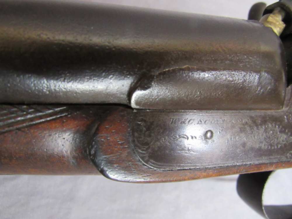 W & C SCOTT & SON DOUBLE BARREL SHOTGUN 10 GAUGE Percussion Cap Ignition-img-36