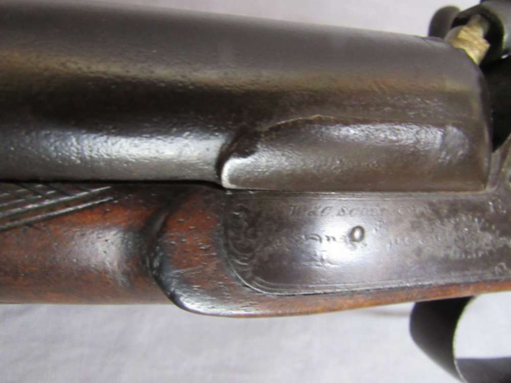 W & C SCOTT & SON DOUBLE BARREL SHOTGUN 10 GAUGE Percussion Cap Ignition-img-37