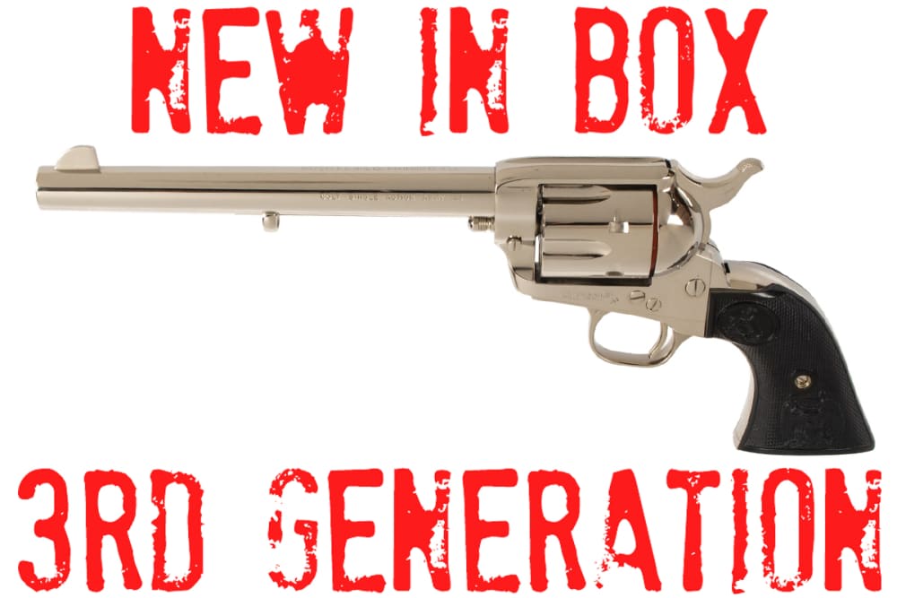 Colt SAA Single Action Army 7.5" 45 COLT 2008 NIB Unfired ORIGINAL NICKEL-img-0