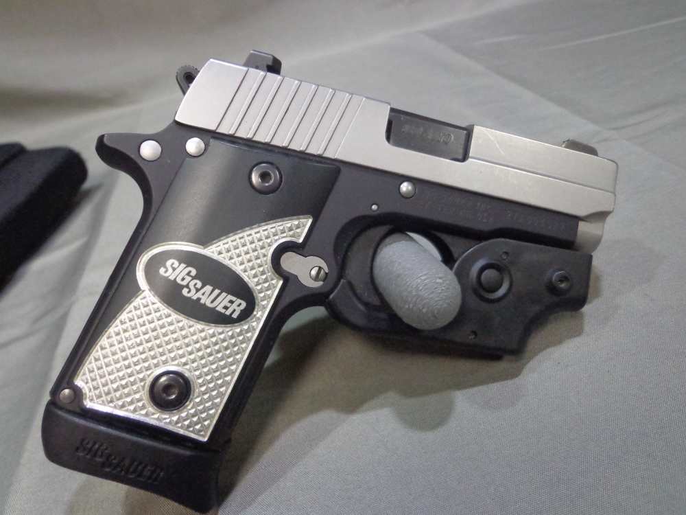 SIG P238 Two-Tone, w/Laser - super nice, .01 Start!-img-0