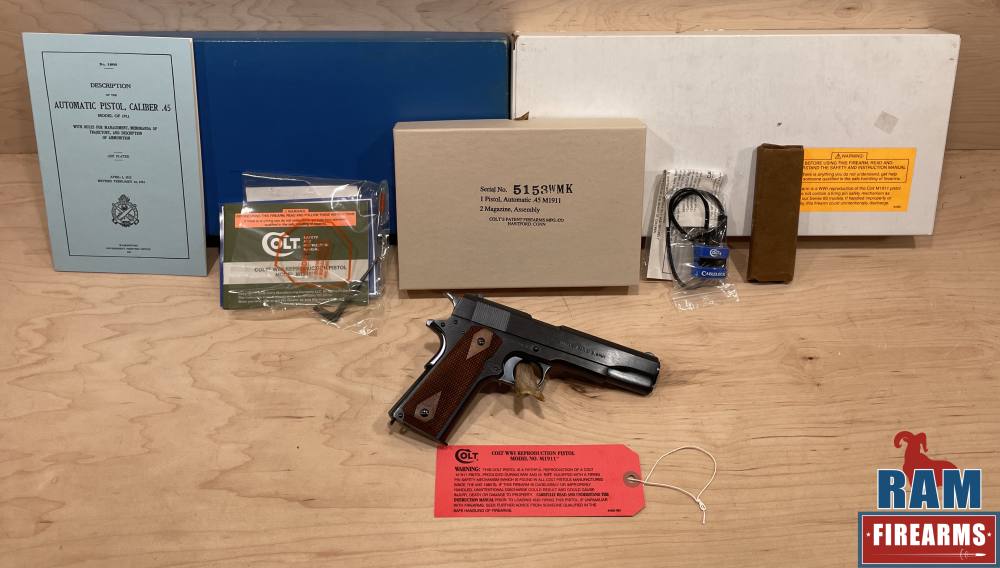 *LNIB* COLT M1911 SERIES 70 WWI MODEL 1918 REPLICA, .45 ACP, 5" BBL -img-0