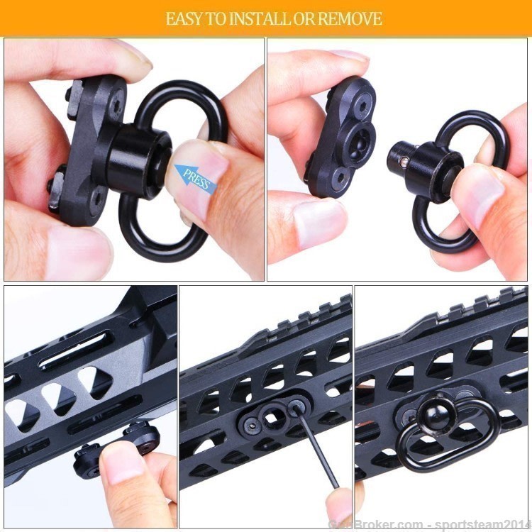 MLOK QD Sling Swivel with Rail Adaptor for M-LOK Handguard-img-3