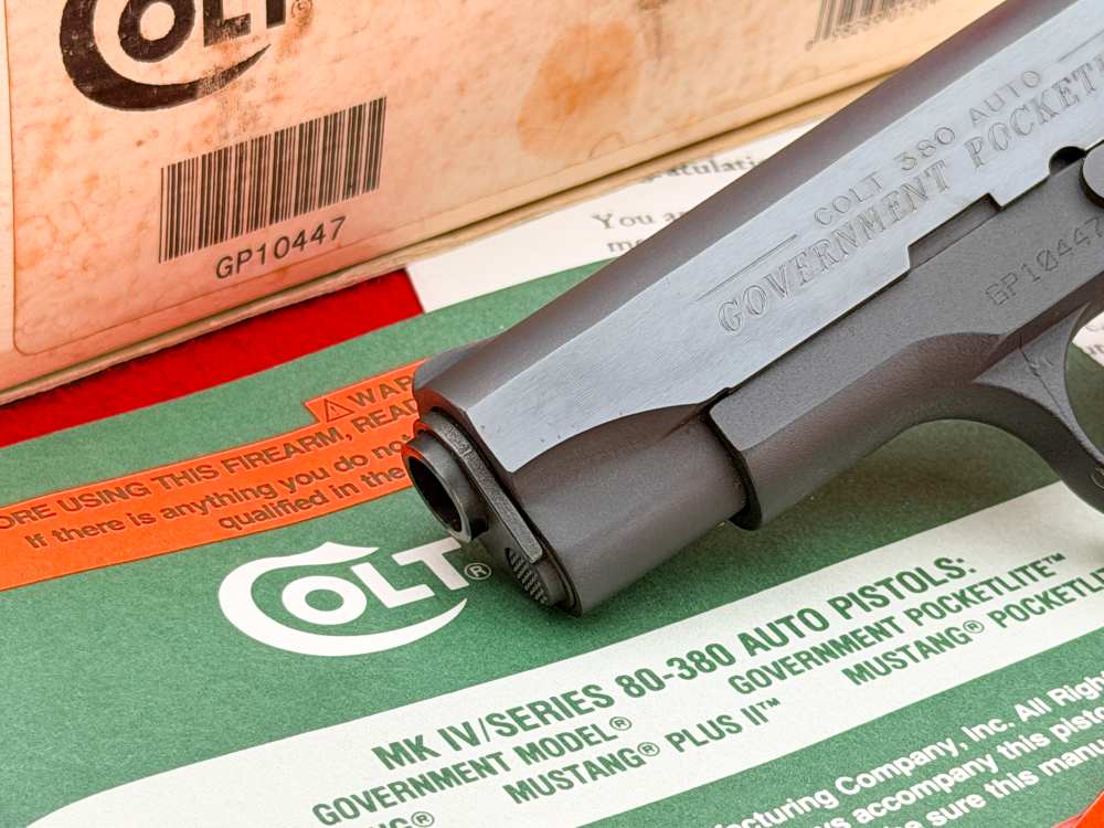 STUNNING 1995 Colt Government Pocketlite .380 ACP 3.25" Blued w/ Box-img-4