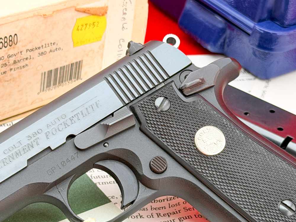 STUNNING 1995 Colt Government Pocketlite .380 ACP 3.25" Blued w/ Box-img-6