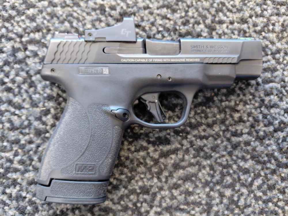 SMITH & WESSON PISTOL M&P9 SHIELD CRIMSON TRACE RED DOT IN BOX W MANUAL-img-5