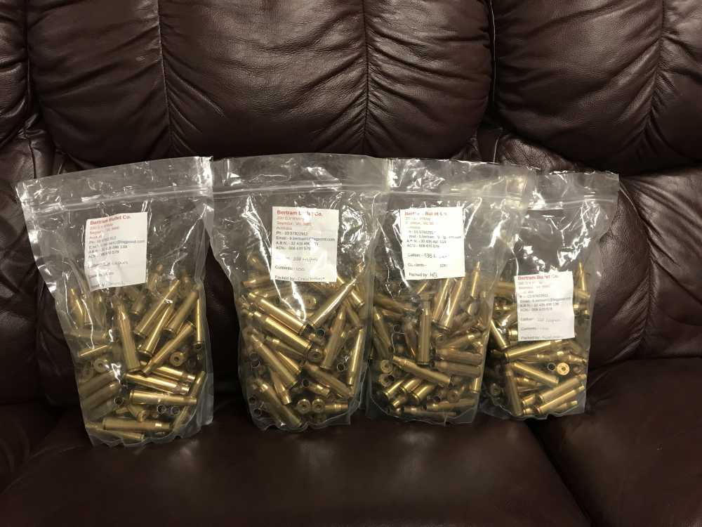 New unprimed Bertram Australia 338 Lapua brass 100 rounds -img-1