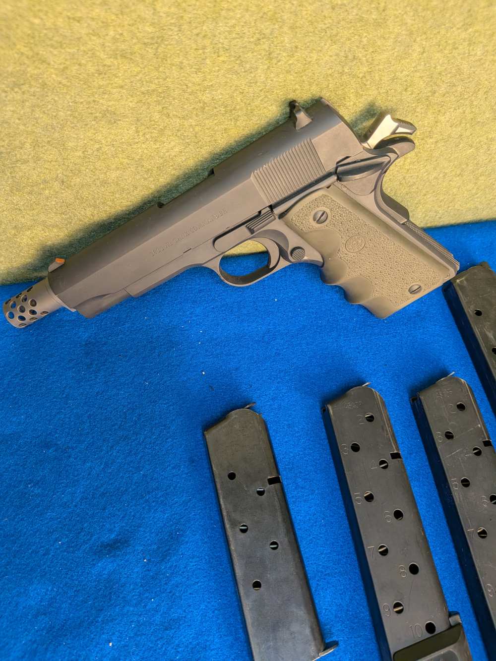 Tisas 1911 A1 Tank Commander 4" Barrel Comp 1X 7RDS 2x 10RDS 2x 20RDS Mags-img-2
