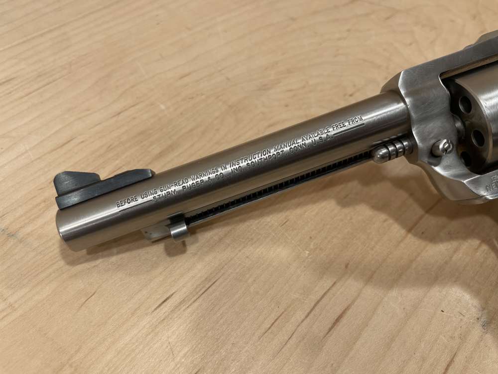 **EXCELLENT** RUGER SINGLE SIX, 22 WMR, 5 1/2" BBL., STAINLESS STEEL -img-9