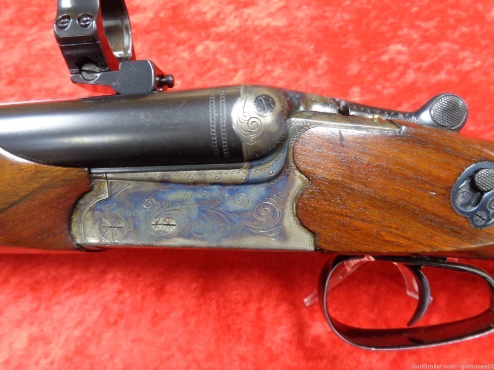 Simson Merkel Drilling 6.5 12 Gauge Double Scope Rings German Rifle I TRADE-img-5