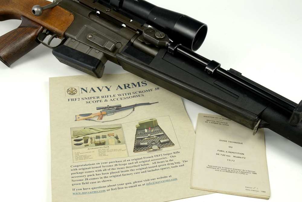 Navy Arms Import FRF2 Sniper Rifle With Scrome J8 F1 Scope & Accessories-img-3