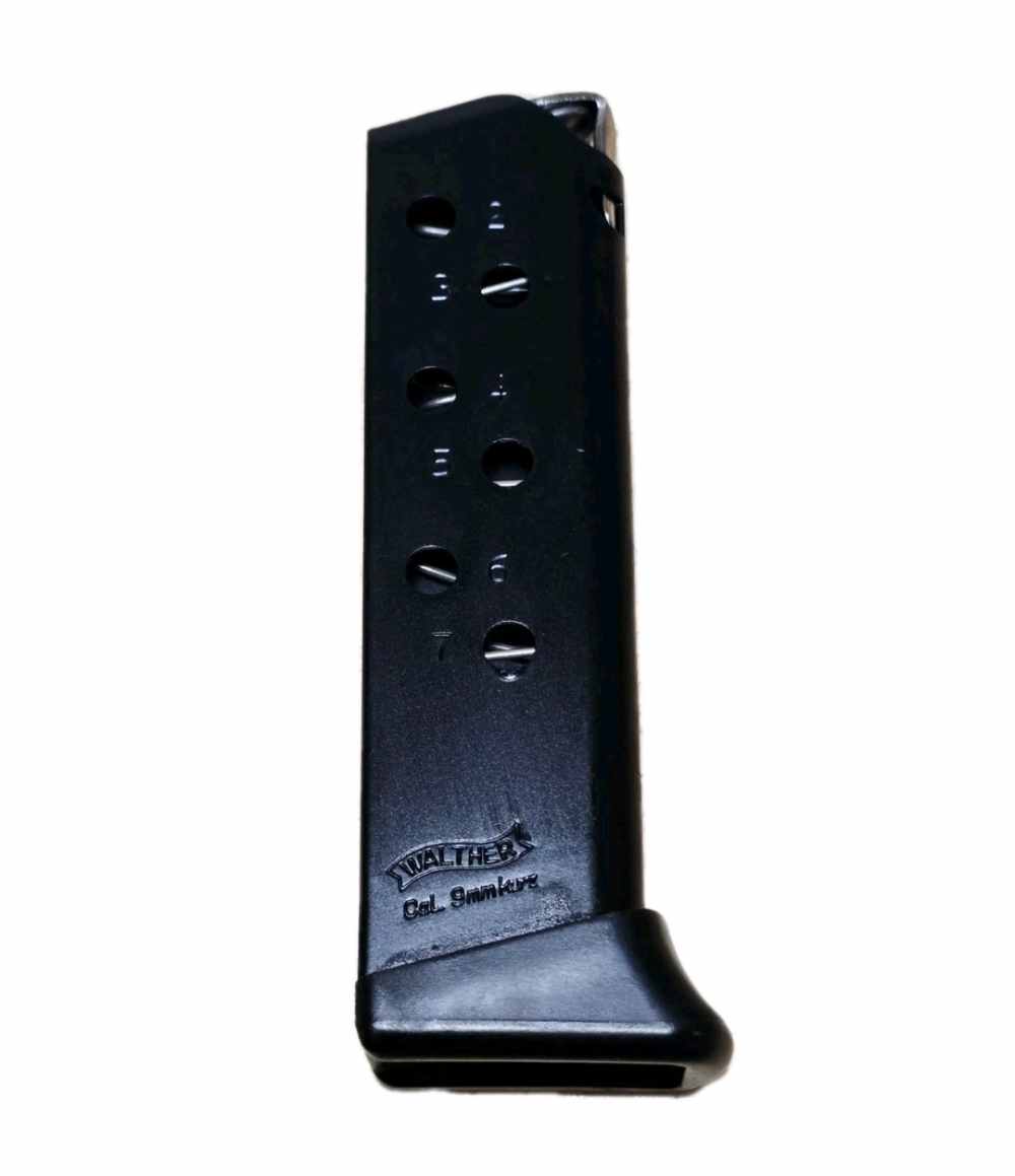 Walther PPK/S PPKS Pistol Magazine with Finger Rest 380 ACP 7 Round Black-img-0
