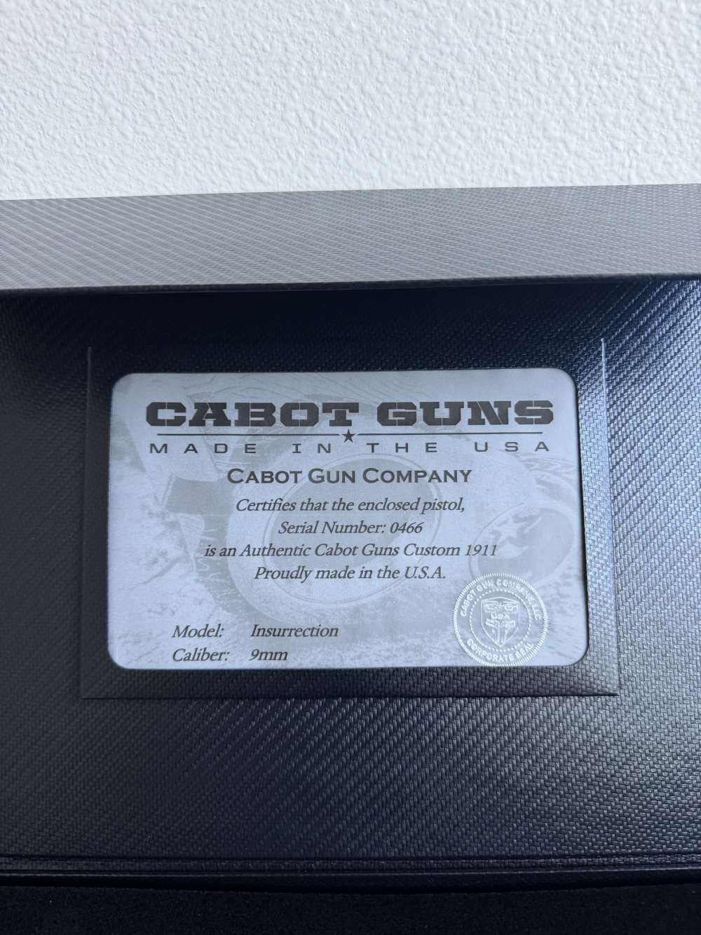 Cabot Insurrection 9MM SRO included -img-10