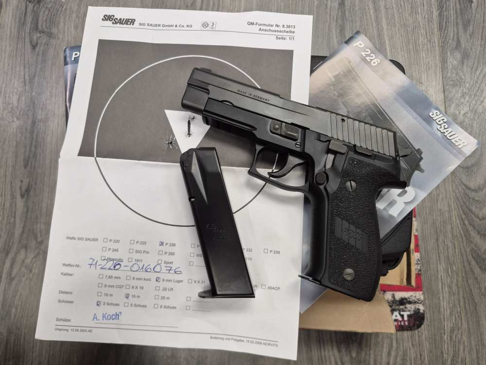 PENNY! LNIB SIG SAUER CUSTOM SHOP P226 AL SO GERMAN MADE BOX PAPERS 2 MAGS-img-0