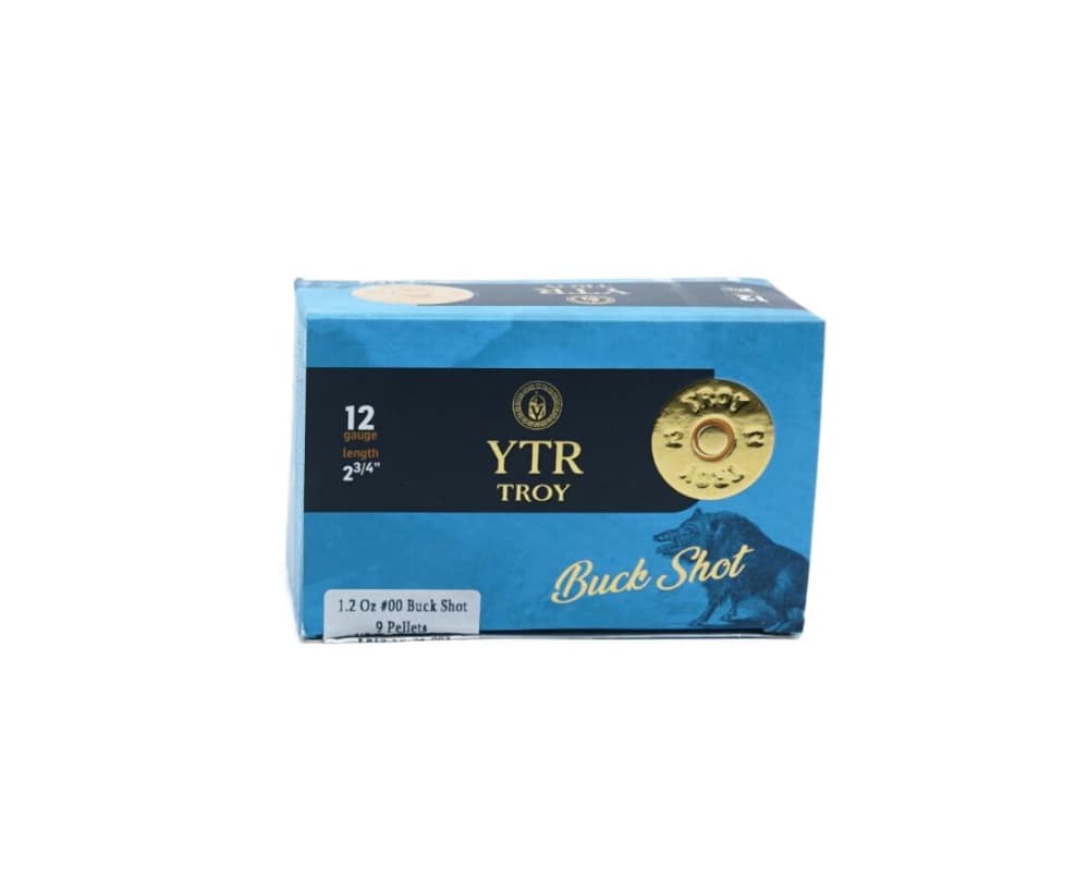 12 Gauge 00 Buck Shot 9 Pellets 2.75" YTR Troy -50 RNDS 12GA Shotgun Shells-img-2