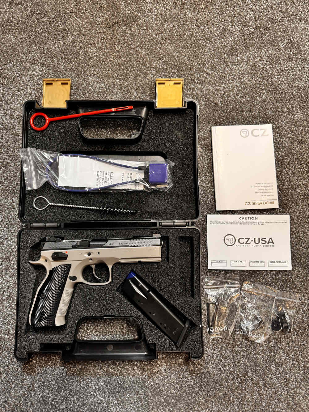 CZ Shadow 2 Urban Grey 9mm 4.89" UNFIRED Orig Case 91255 NO RESERVE-img-1