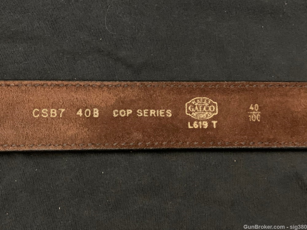 VINTAGE GALCO INTERNATIONAL BLACK COP L619T BELT, SIZE 40-img-3