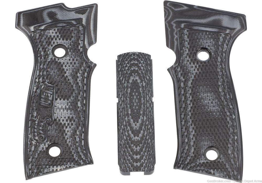 OEM SIG SAUER P320 AXG GRIP PANEL SET, G10, BLK/GRY-img-0