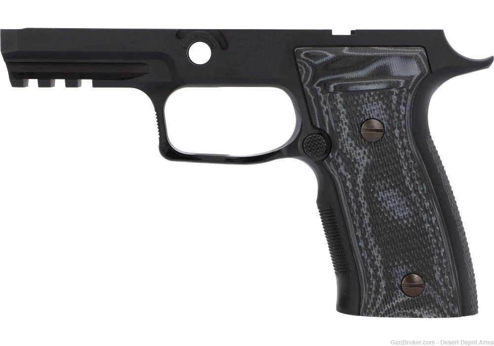 OEM SIG SAUER P320 AXG GRIP PANEL SET, G10, BLK/GRY-img-1