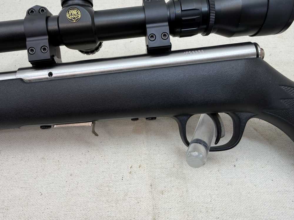 Savage Arms Mark II FV-SR .22LR Stainless/Composite w/3-9X Scope NEAR NEW! -img-3