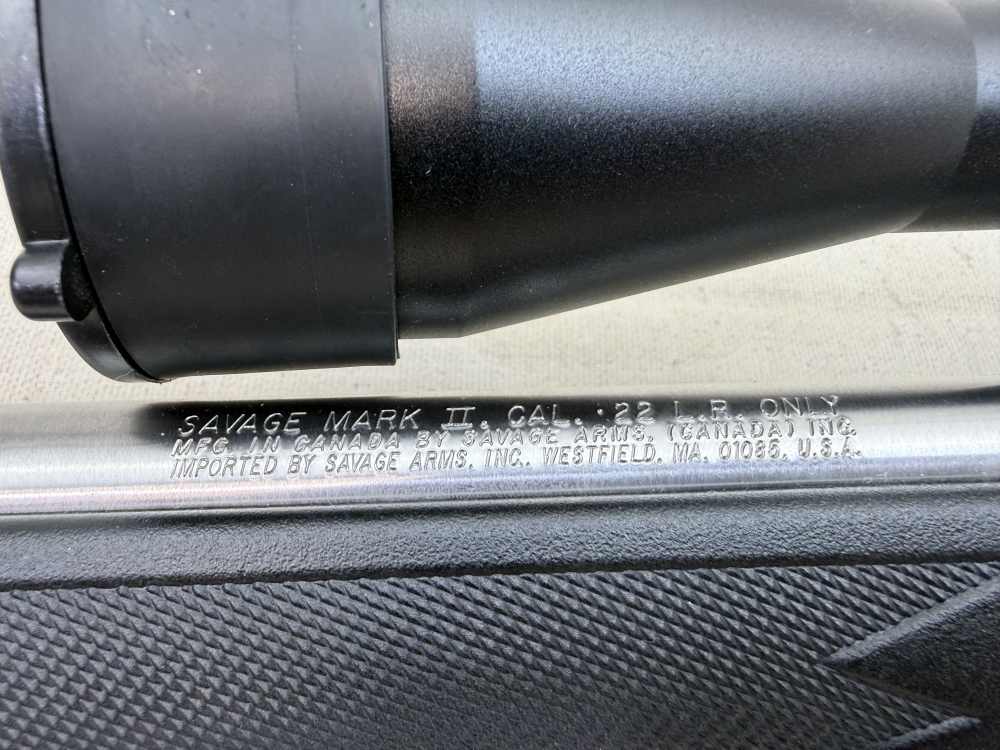 Savage Arms Mark II FV-SR .22LR Stainless/Composite w/3-9X Scope NEAR NEW! -img-5