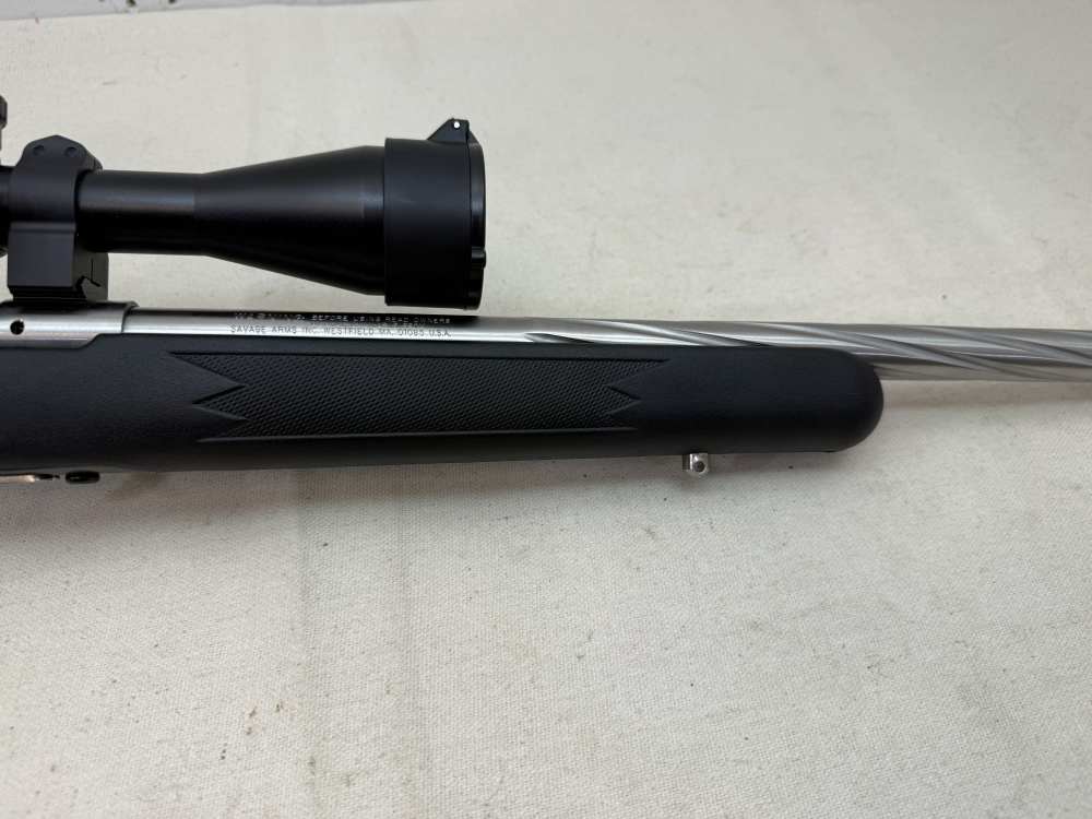Savage Arms Mark II FV-SR .22LR Stainless/Composite w/3-9X Scope NEAR NEW! -img-11