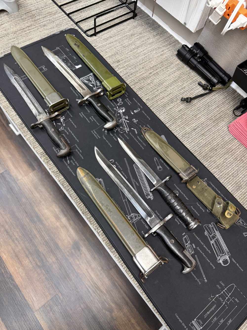 All 4 Bayonets GO, M1 Garand UFH 30 Carbine Fans of Springfield Inland -img-0
