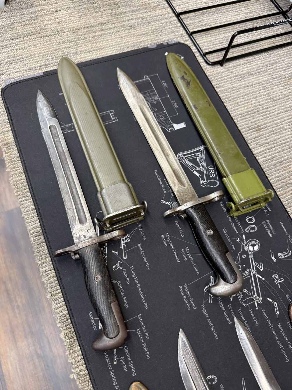 All 4 Bayonets GO, M1 Garand UFH 30 Carbine Fans of Springfield Inland -img-88