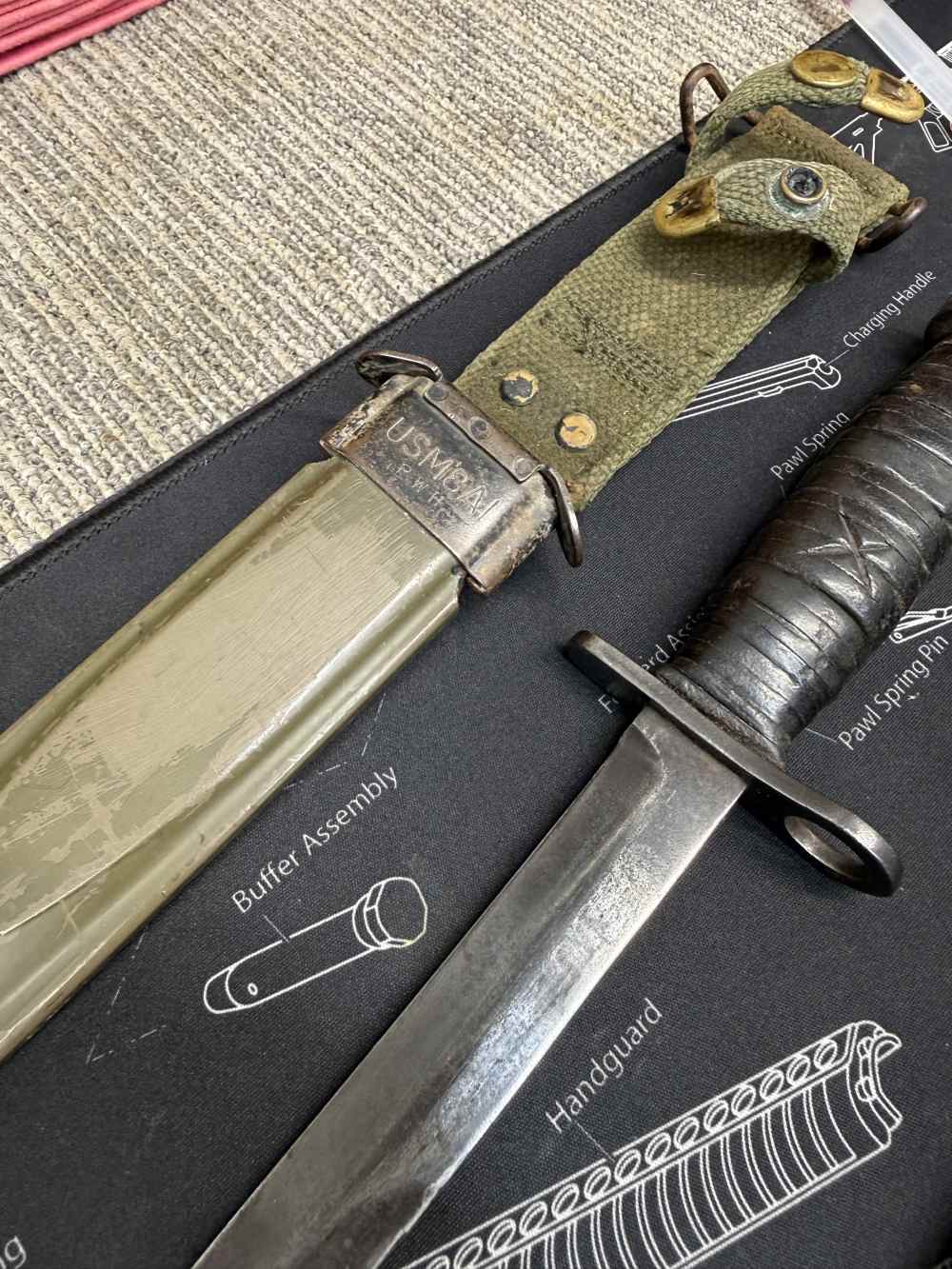 All 4 Bayonets GO, M1 Garand UFH 30 Carbine Fans of Springfield Inland -img-24
