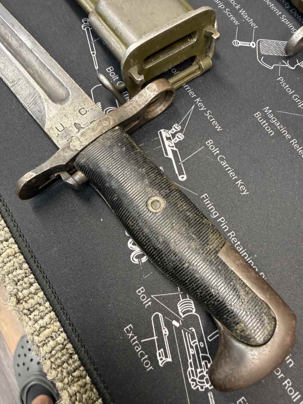 All 4 Bayonets GO, M1 Garand UFH 30 Carbine Fans of Springfield Inland -img-44