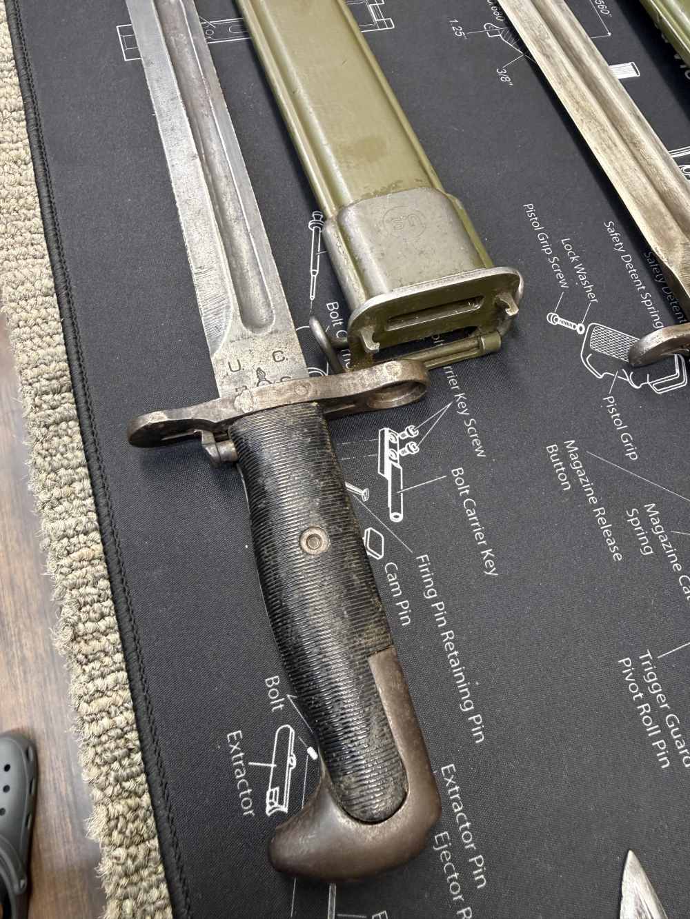 All 4 Bayonets GO, M1 Garand UFH 30 Carbine Fans of Springfield Inland -img-39