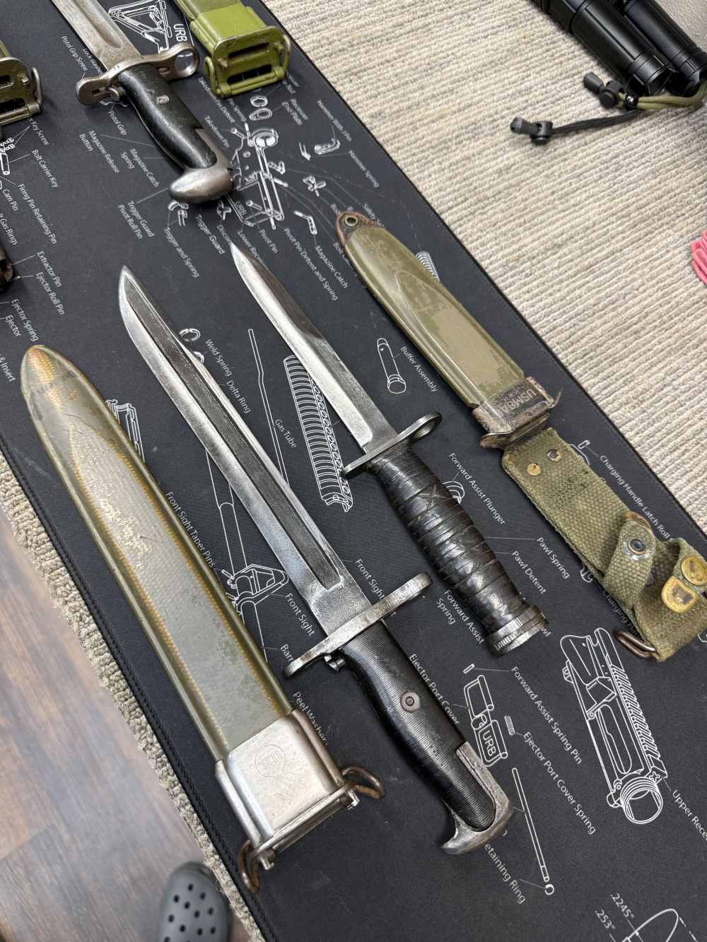 All 4 Bayonets GO, M1 Garand UFH 30 Carbine Fans of Springfield Inland -img-89