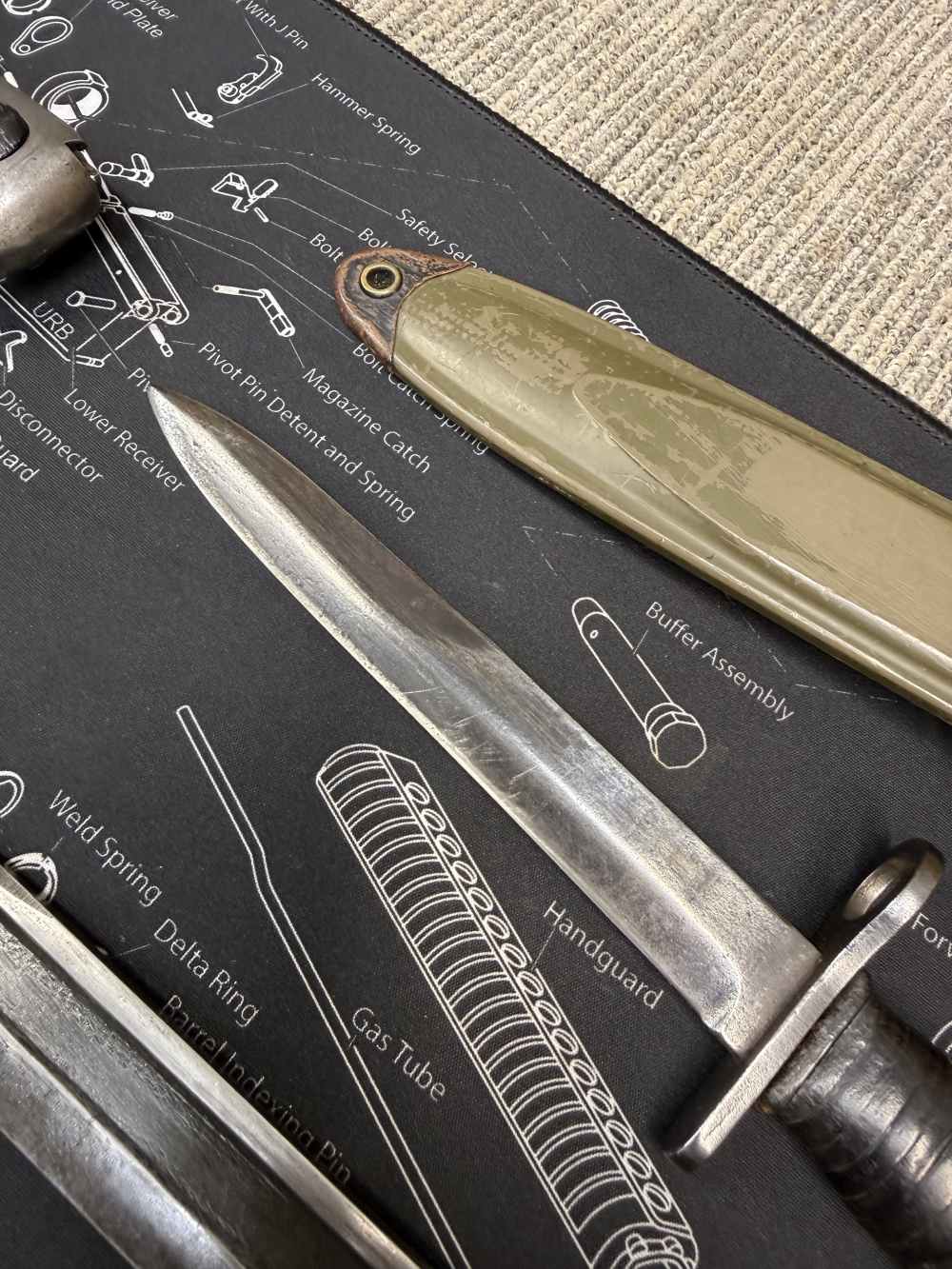All 4 Bayonets GO, M1 Garand UFH 30 Carbine Fans of Springfield Inland -img-34