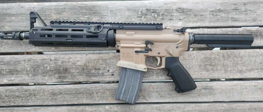 FDE  AERO AR15 pistol UPGRADES RARE Vltor Casv-EL-2 rail surefire Comp GWOT-img-11