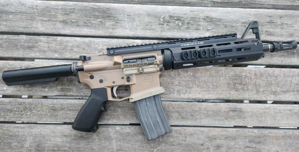 FDE  AERO AR15 pistol UPGRADES RARE Vltor Casv-EL-2 rail surefire Comp GWOT-img-0