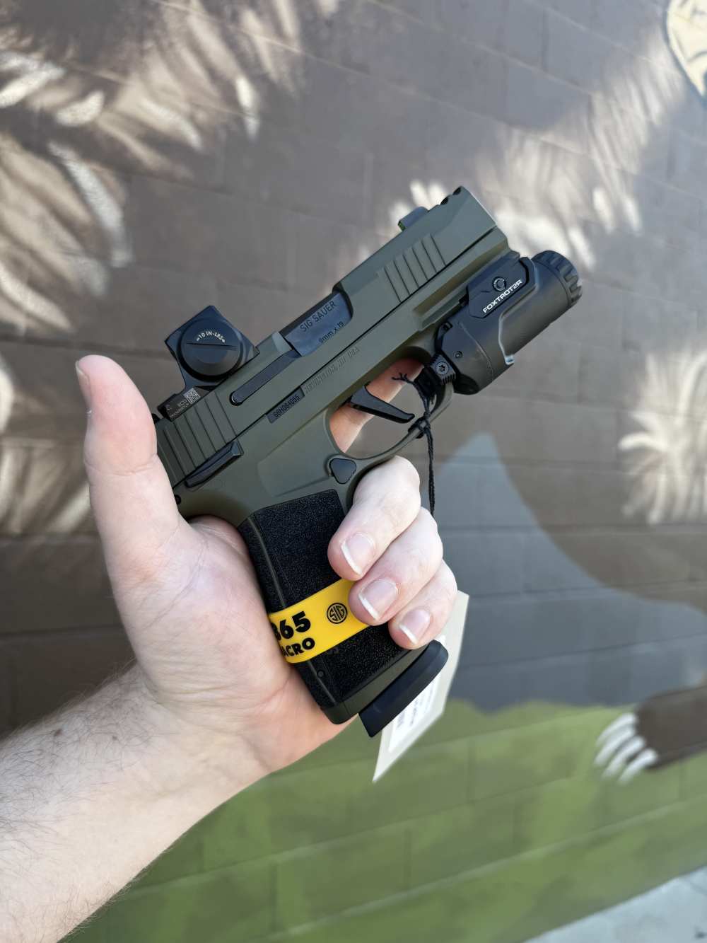 CA Legal Sig Sauer P365 X-Macro Comp OD Green + Sight custom -img-11