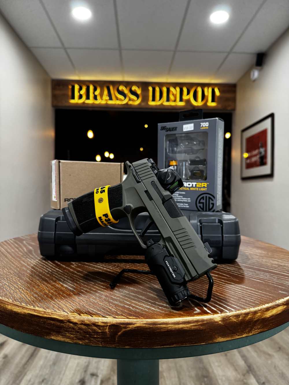 CA Legal Sig Sauer P365 X-Macro Comp OD Green + Sight custom -img-6