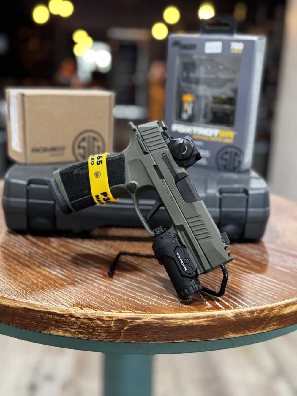 CA Legal Sig Sauer P365 X-Macro Comp OD Green + Sight custom -img-4