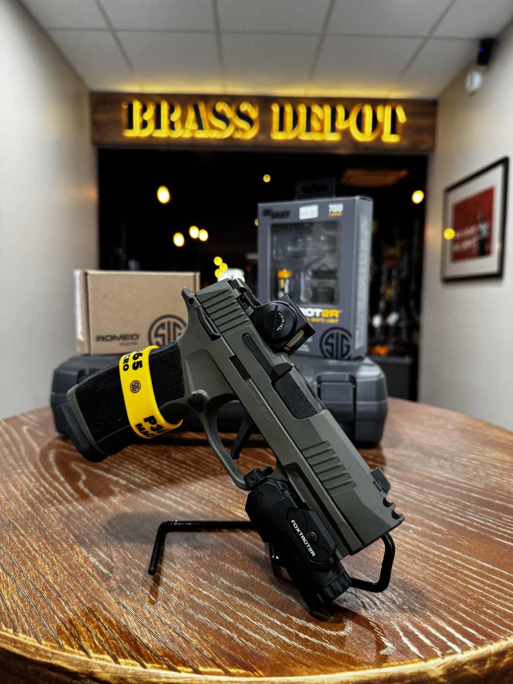 CA Legal Sig Sauer P365 X-Macro Comp OD Green + Sight custom -img-5