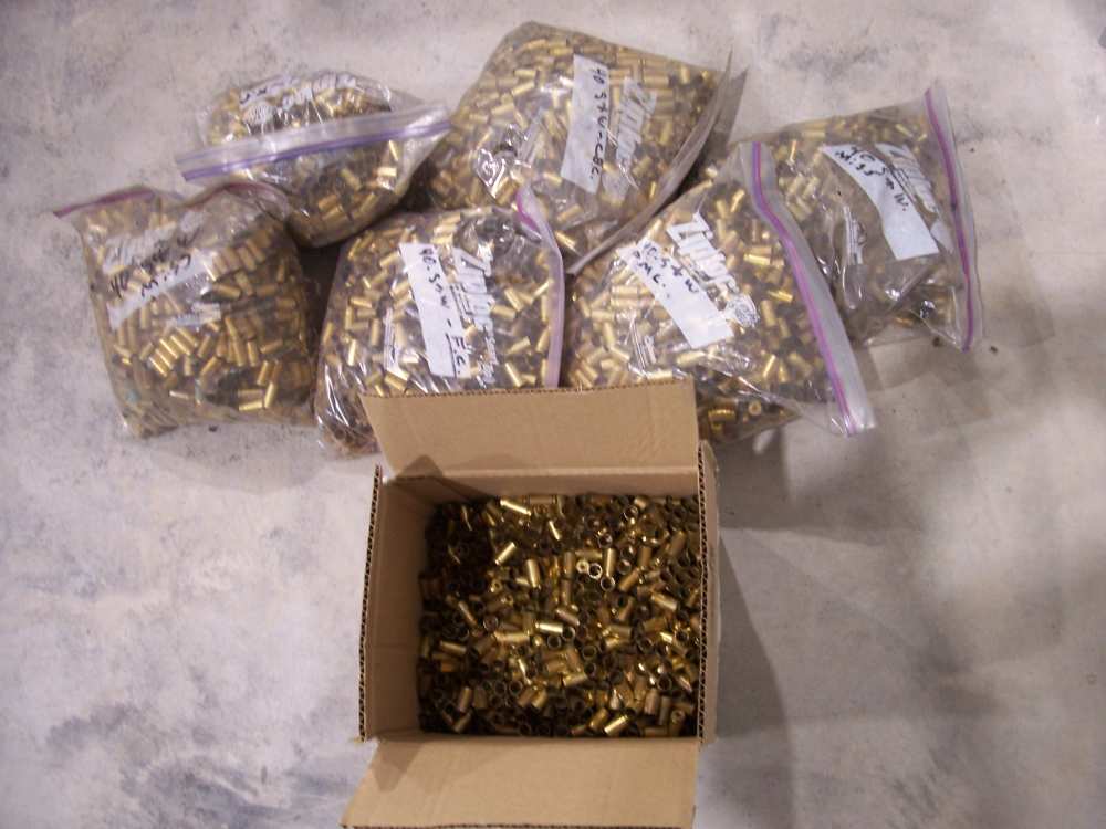Once fired and deprimed .40 S&W caliber brass - approximately 6500 casings-img-0