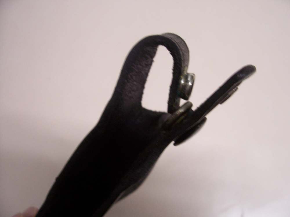 Vintage Tex Shoemaker Black Leather Formed LH Holster For Browning Hi Power-img-3