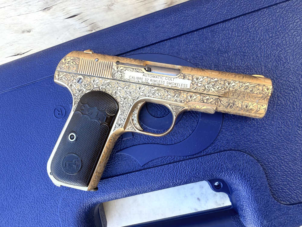 Colt 1903 MFG 1911 Fully Engraved 24k Gold -img-1