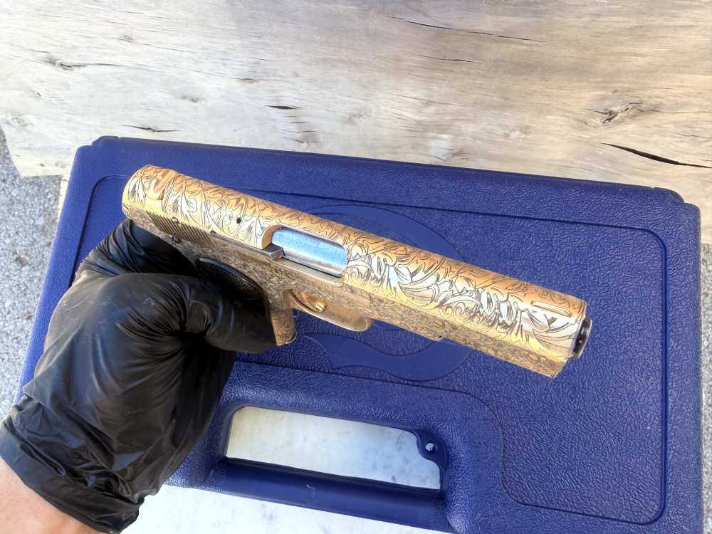 Colt 1903 MFG 1911 Fully Engraved 24k Gold -img-16