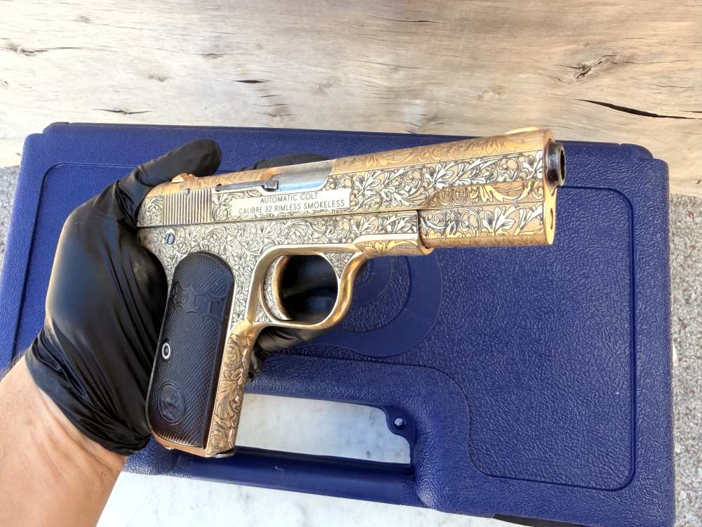 Colt 1903 MFG 1911 Fully Engraved 24k Gold -img-18