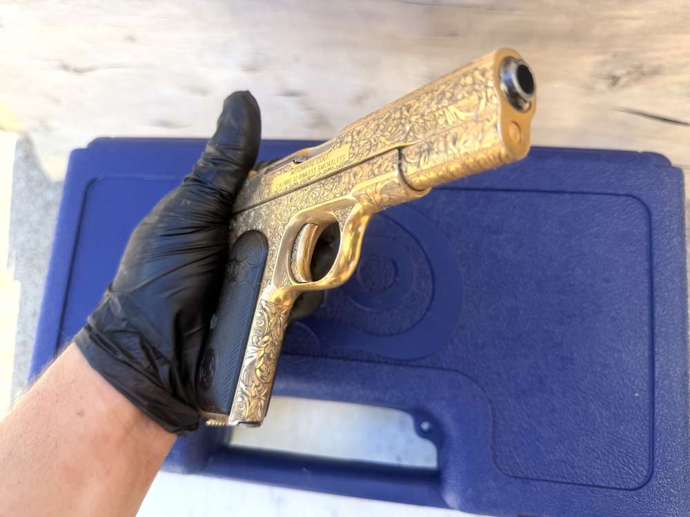 Colt 1903 MFG 1911 Fully Engraved 24k Gold -img-19