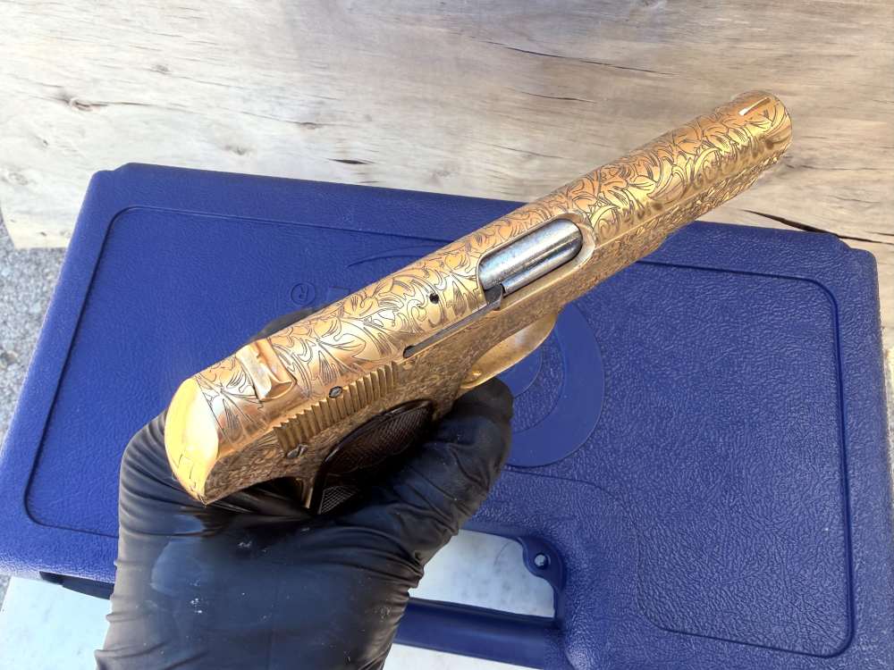 Colt 1903 MFG 1911 Fully Engraved 24k Gold -img-14