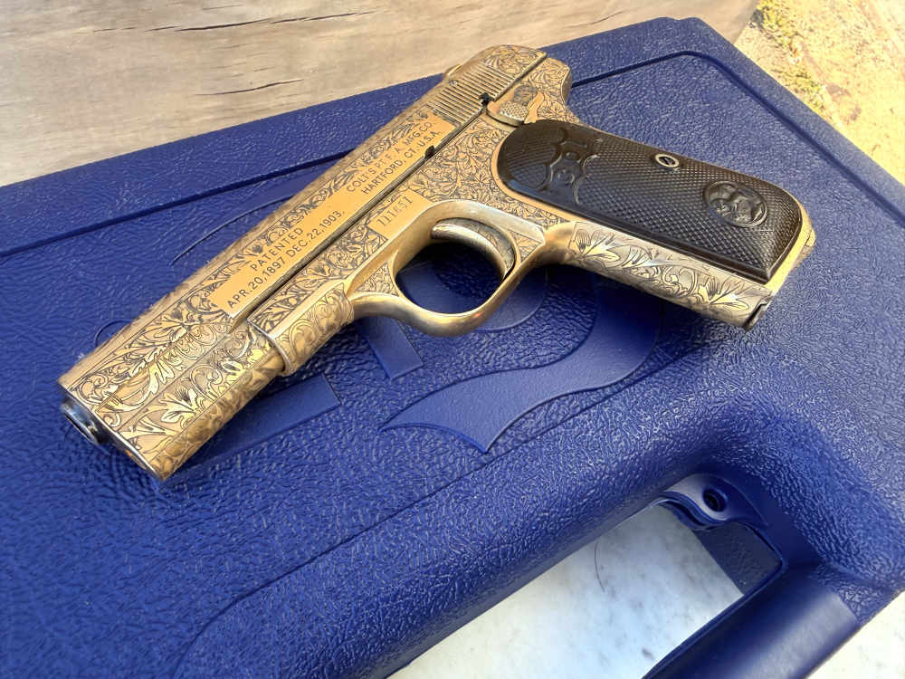 Colt 1903 MFG 1911 Fully Engraved 24k Gold -img-5