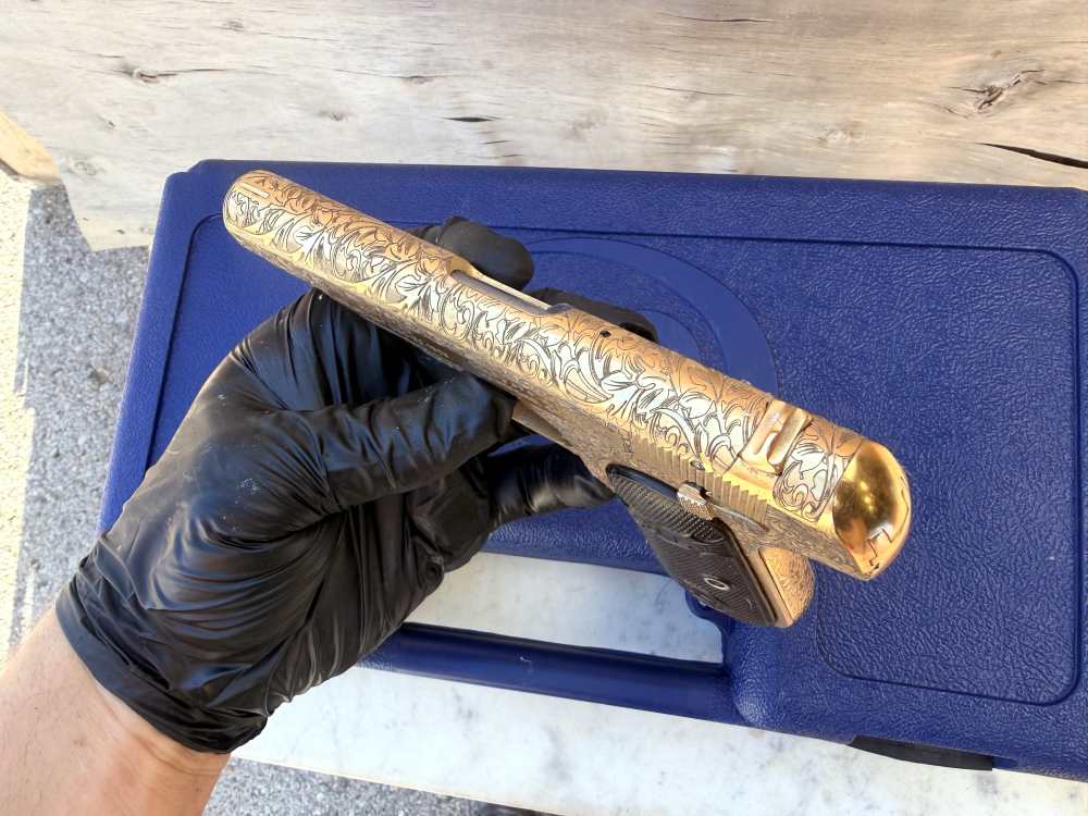 Colt 1903 MFG 1911 Fully Engraved 24k Gold -img-28