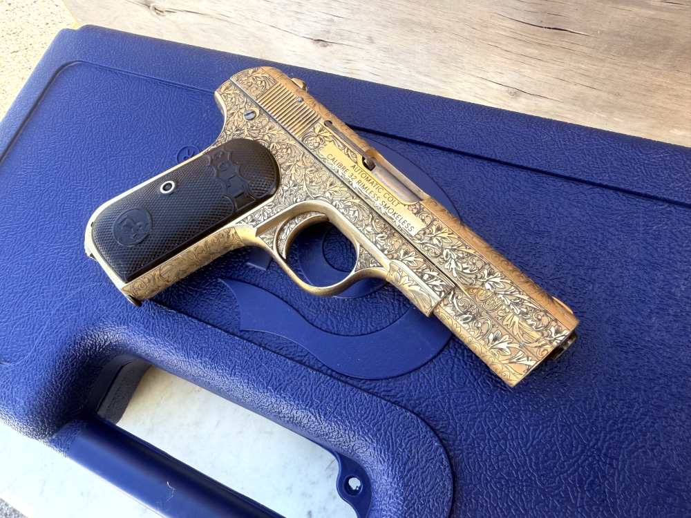 Colt 1903 MFG 1911 Fully Engraved 24k Gold -img-8