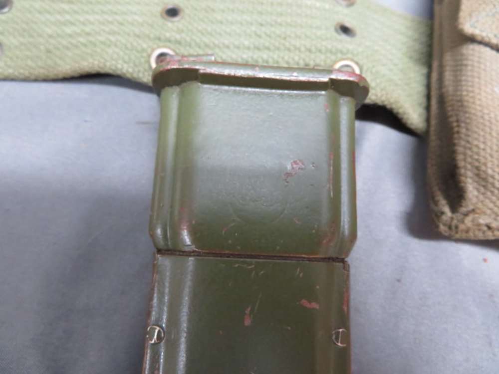 VIETNAM WAR US M1956 PISTOL BELT W/ COLT 1911 MAGAZINES & M1 GARAND BAYONET-img-13